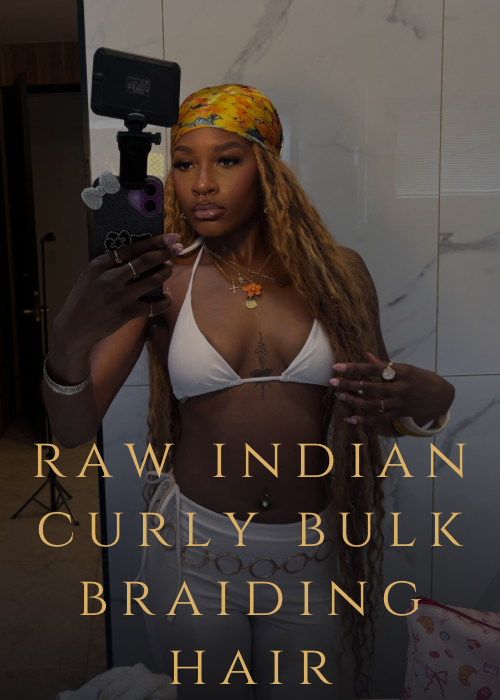 RAW Indian Curly Bulk Braiding Hair